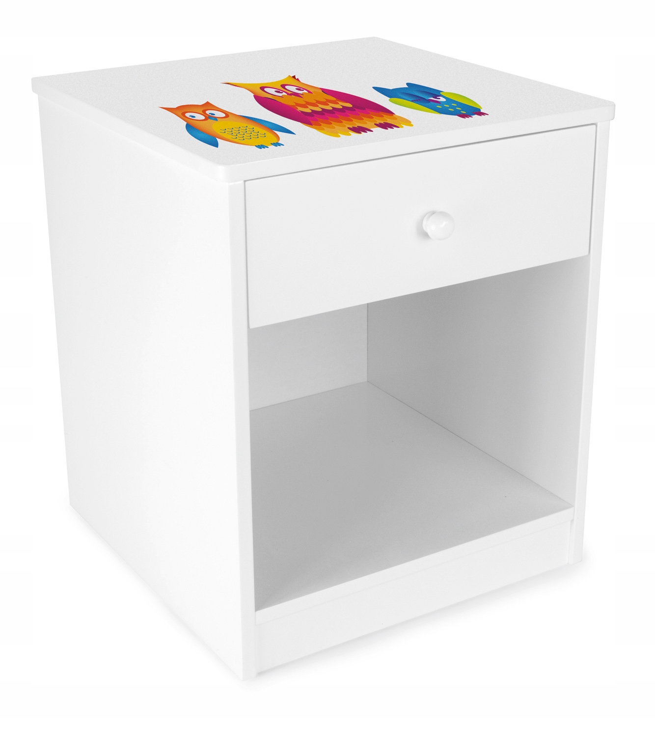 Noční stolek Classic 40 cm s výsuvnou zásuvkou Sovy