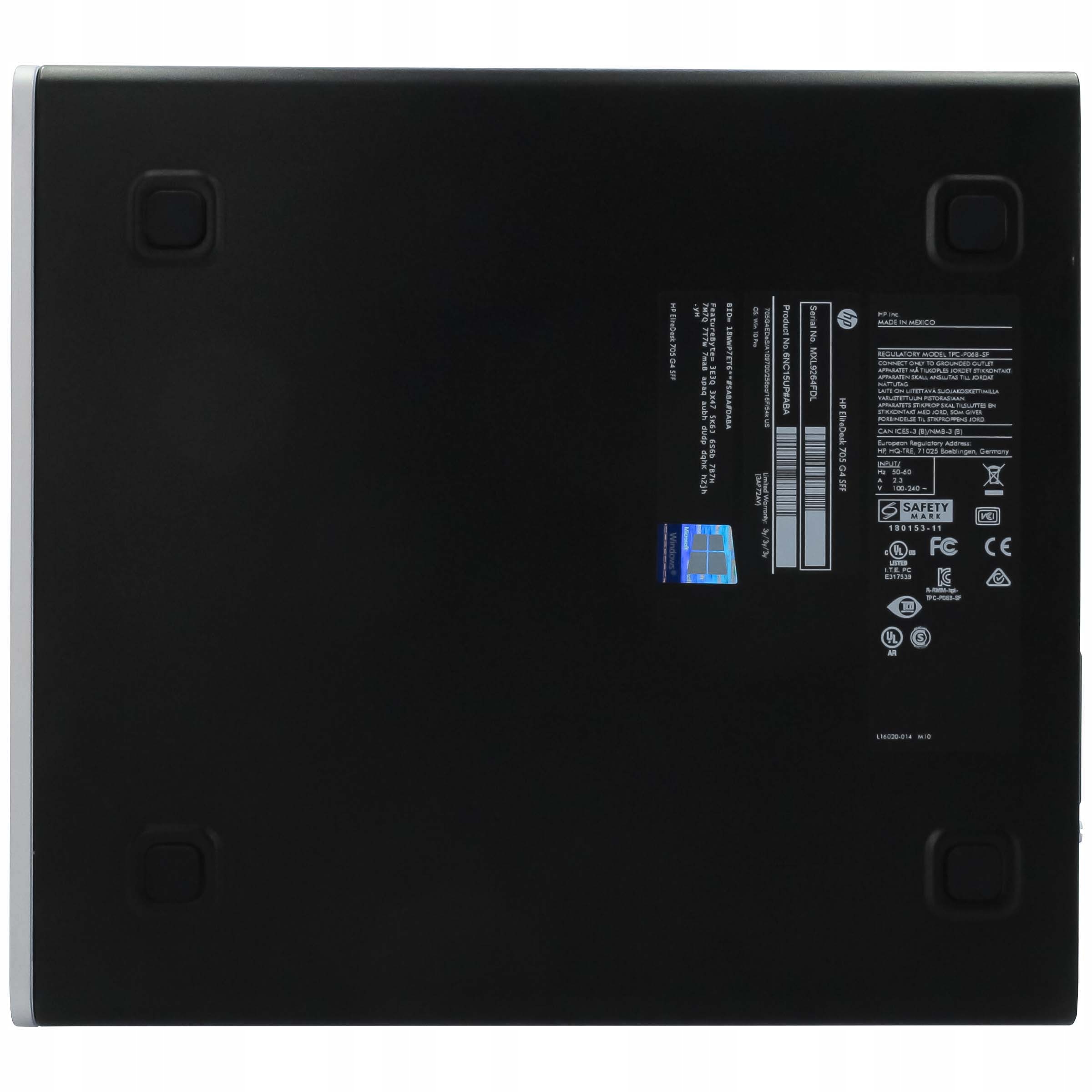 Komputer HP EliteDesk 705 G4 SFF AMD PRO A10 3.50GHz 16 GB 256 SSD Win10PRO Producent karty graficznej AMD