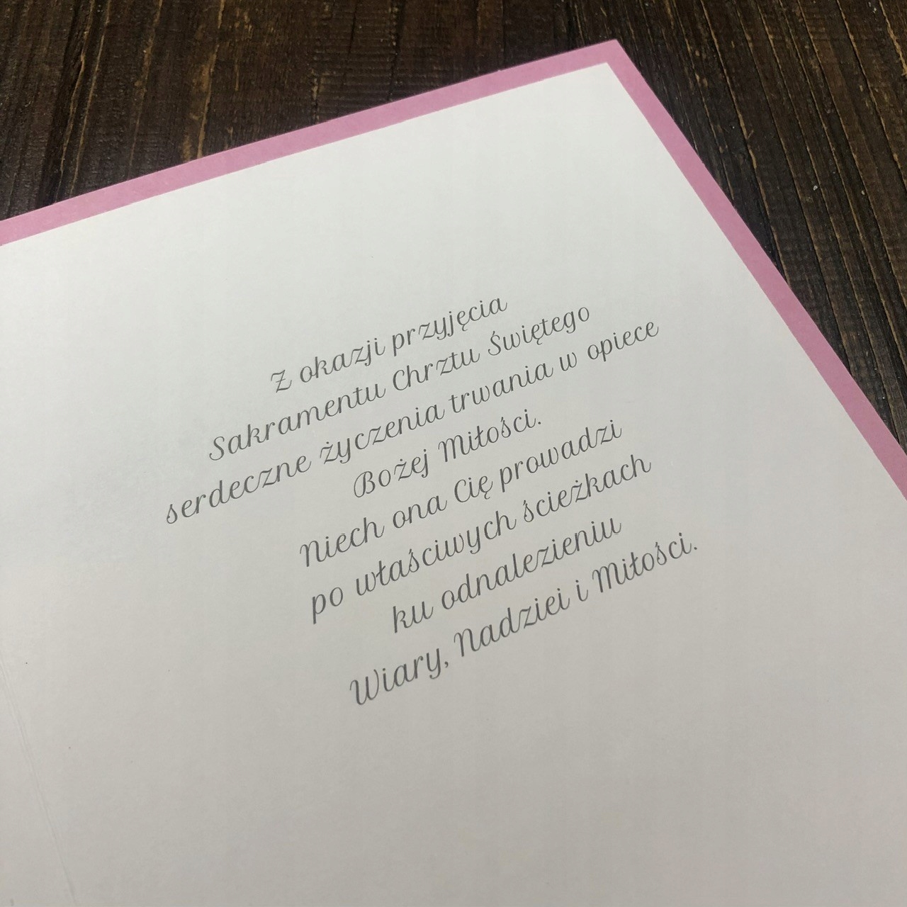 Kartka na Chrzest Szerokość produktu 13 cm