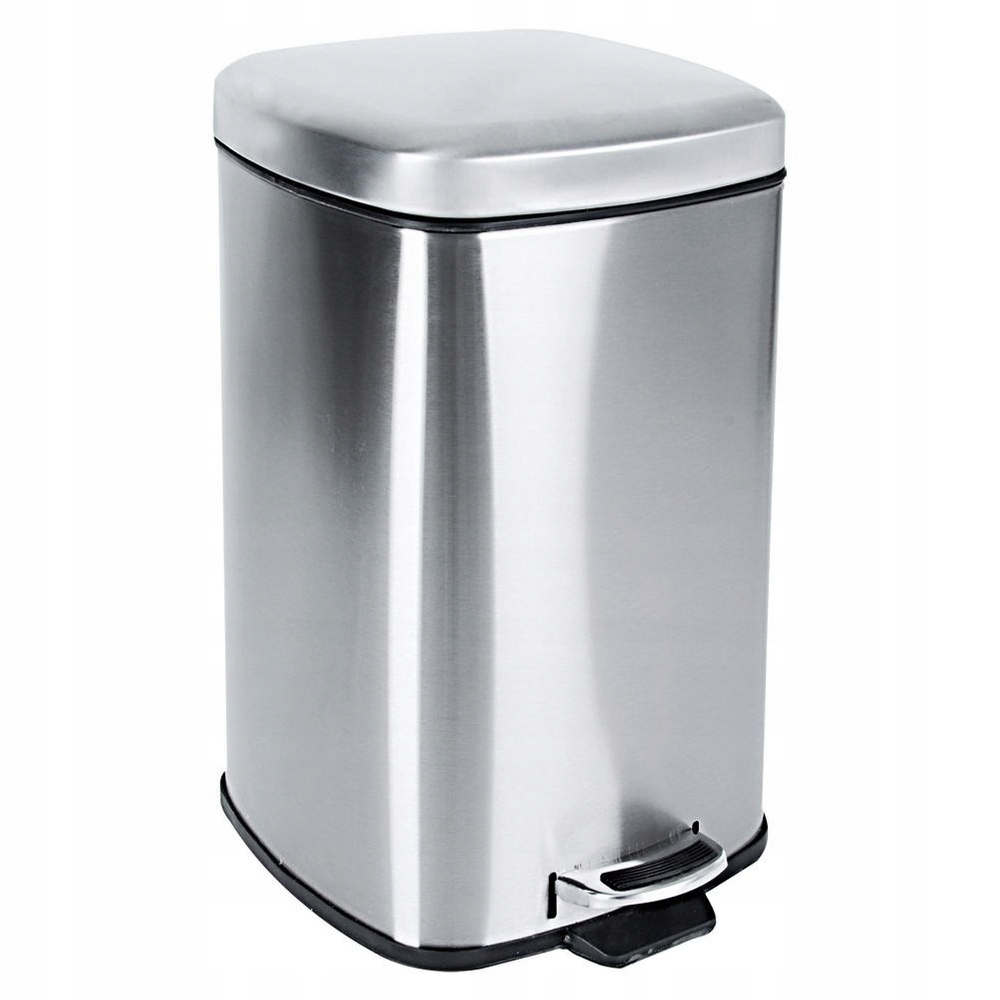 Levně Odpadkový koš ocelový s pedálem kuchyňský koupelnový kancelářský 12 l