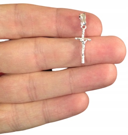 Łańcuszek srebrny komunijny / chrzest + krzyżyk Kolekcja Komunia Prezent Krzyż Srebrny