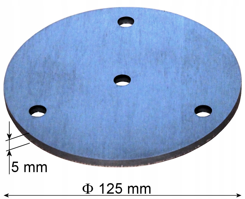 

Marka montażowa, blacha montażowa fi 125, gr.5 mm
