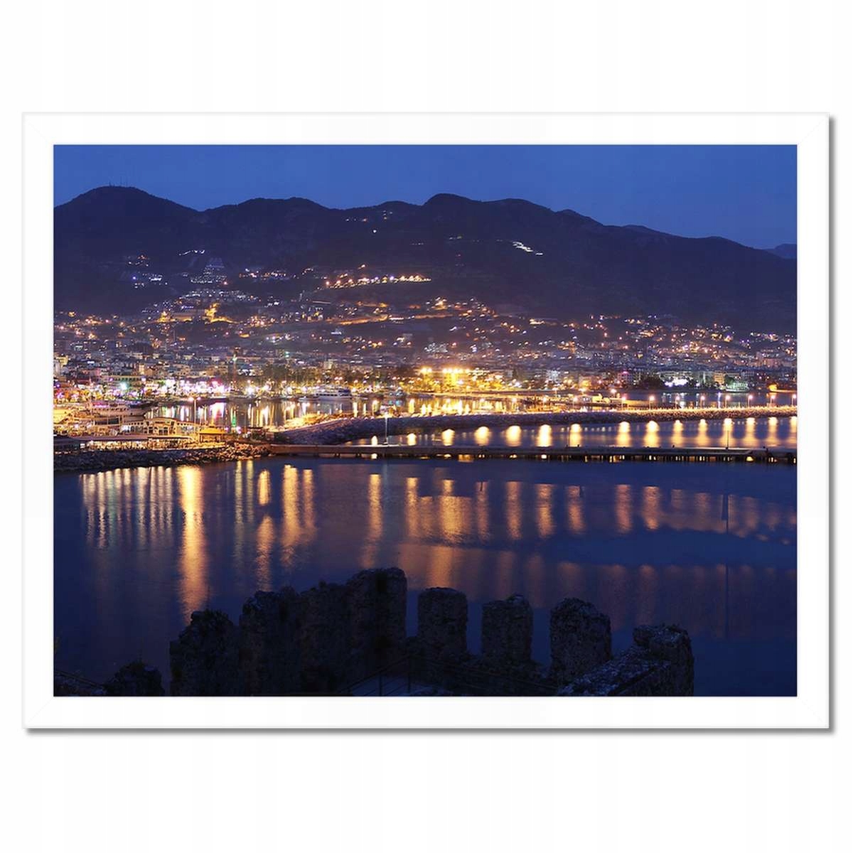 Plakáty v rámu 40x30 Antalya v noci Výlet