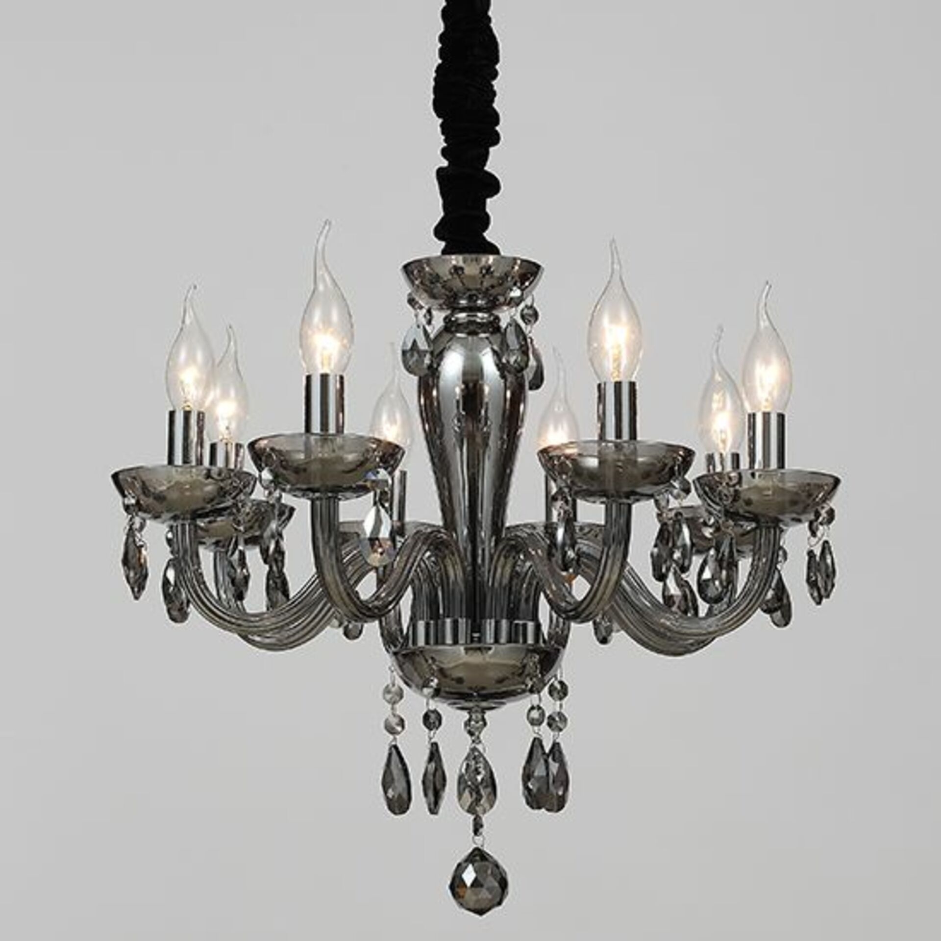 Aca Lighting Crystal závesné svietidlo BLK82048PSGC