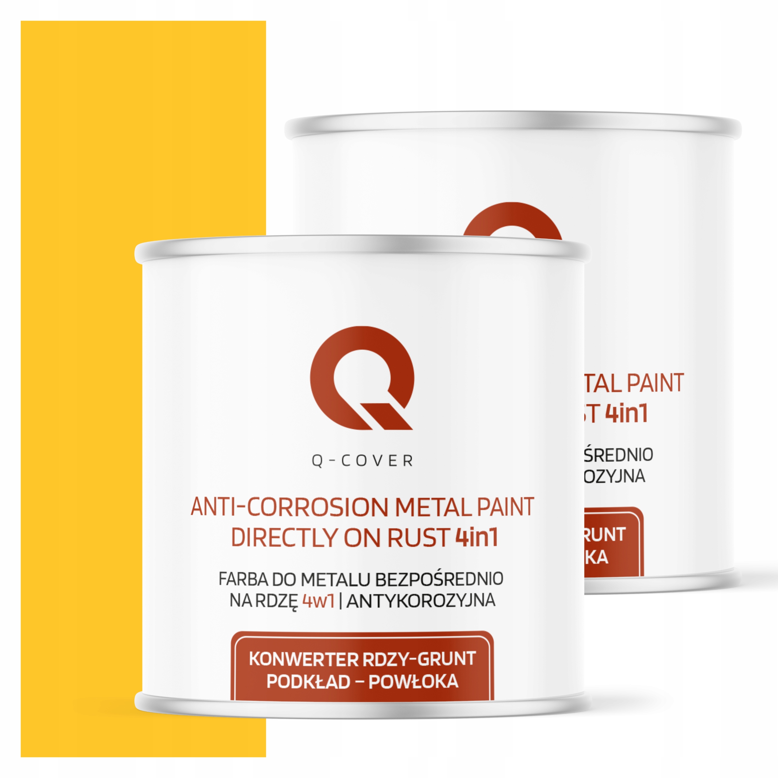 Farba Priamo na hrdzu Metal Aluminium 2,5L 4v1 Lesk Žltá Varovná
