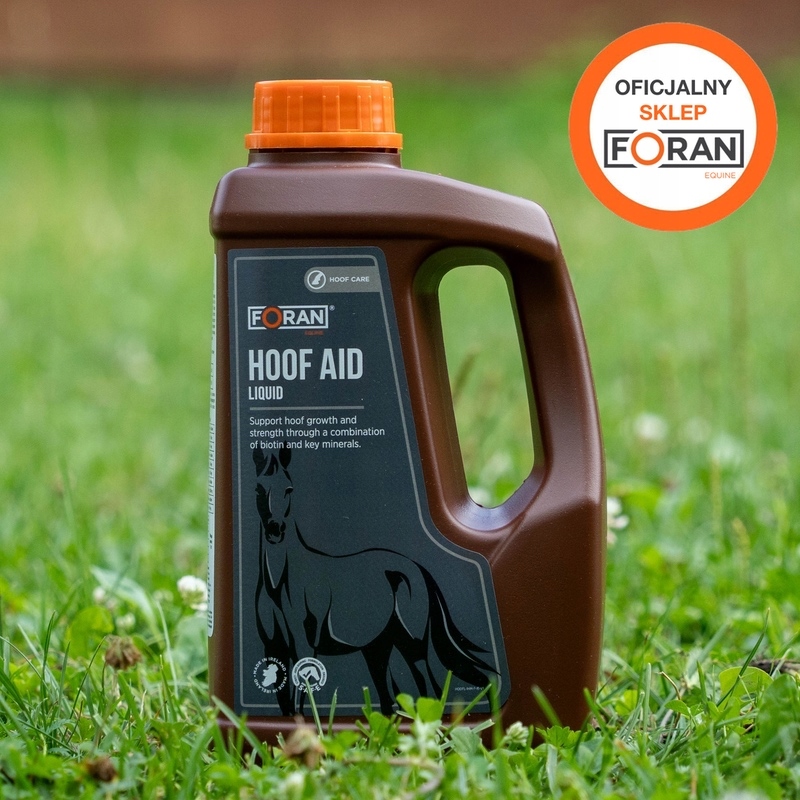 Suplement Foran Hoof Aid płyn 1 litr Wsparcie kopyt u koni