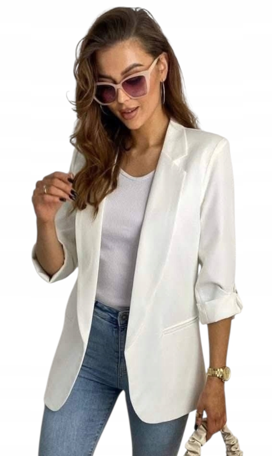 Sako elegantní sako Adea, velikost 50, bílé