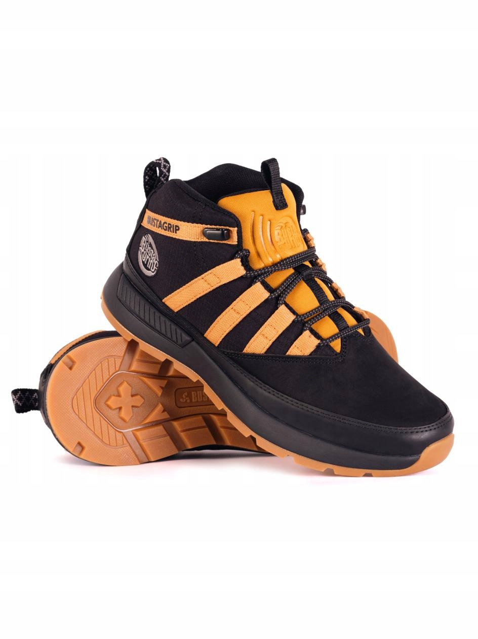 Pánské Zimní Boty Z Přírodní Kůže Nubuk Trapery Busta Grip Loper Černé 42