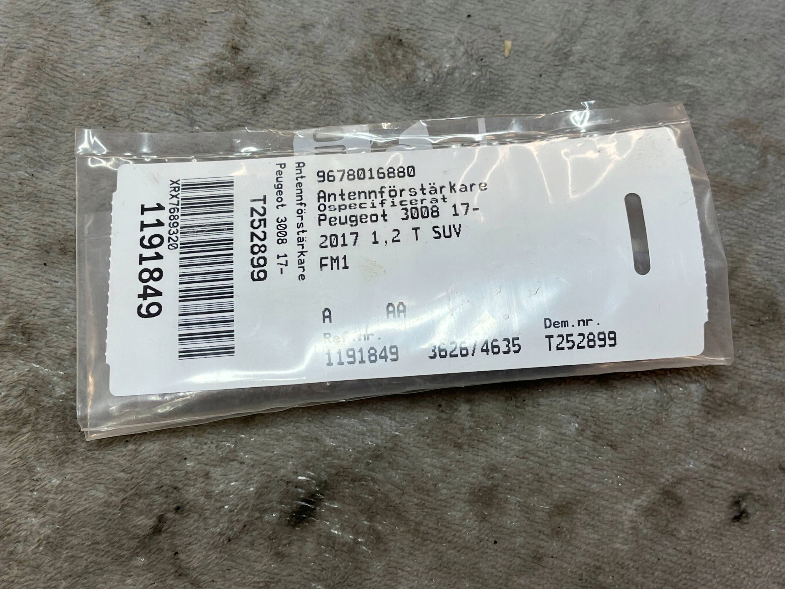 module amplifier ANTENY PEUGEOT CITROEN 9678016880 !J