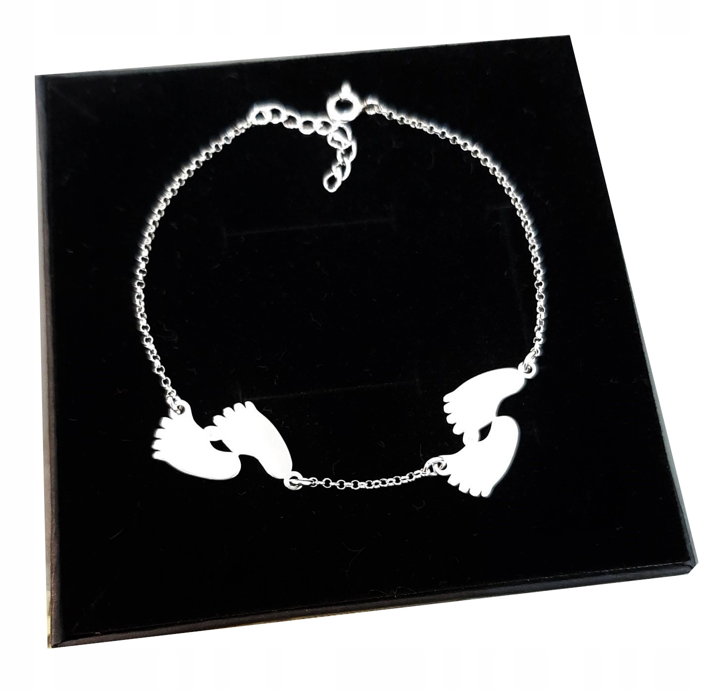 

Srebrna bransoletka Cztery Stópki Grawer SREBRO925