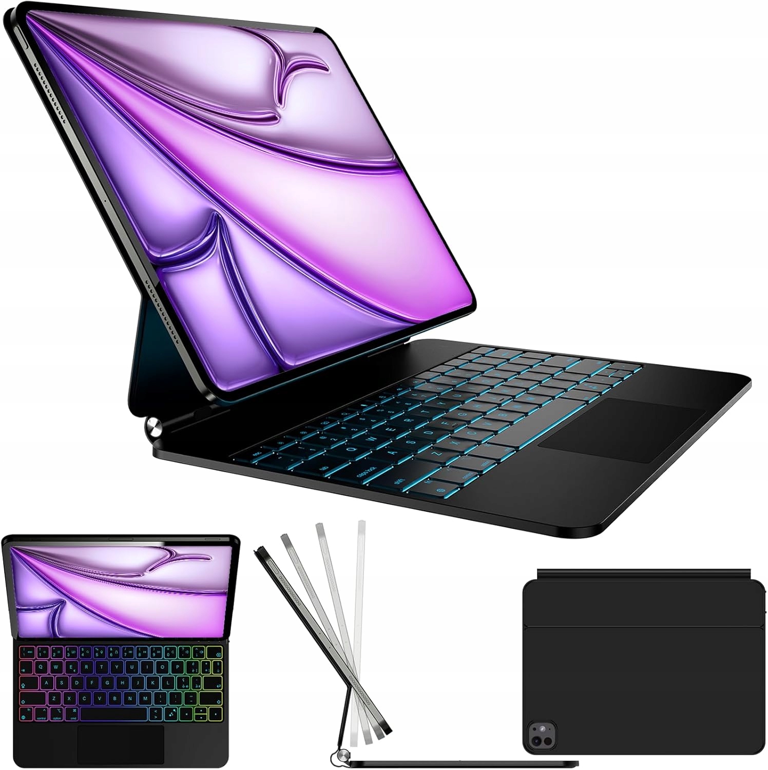 Puzdro s klávesnicou pre iPad Air 13 M2/M3/iPad Pro 12.9 Nuflaz