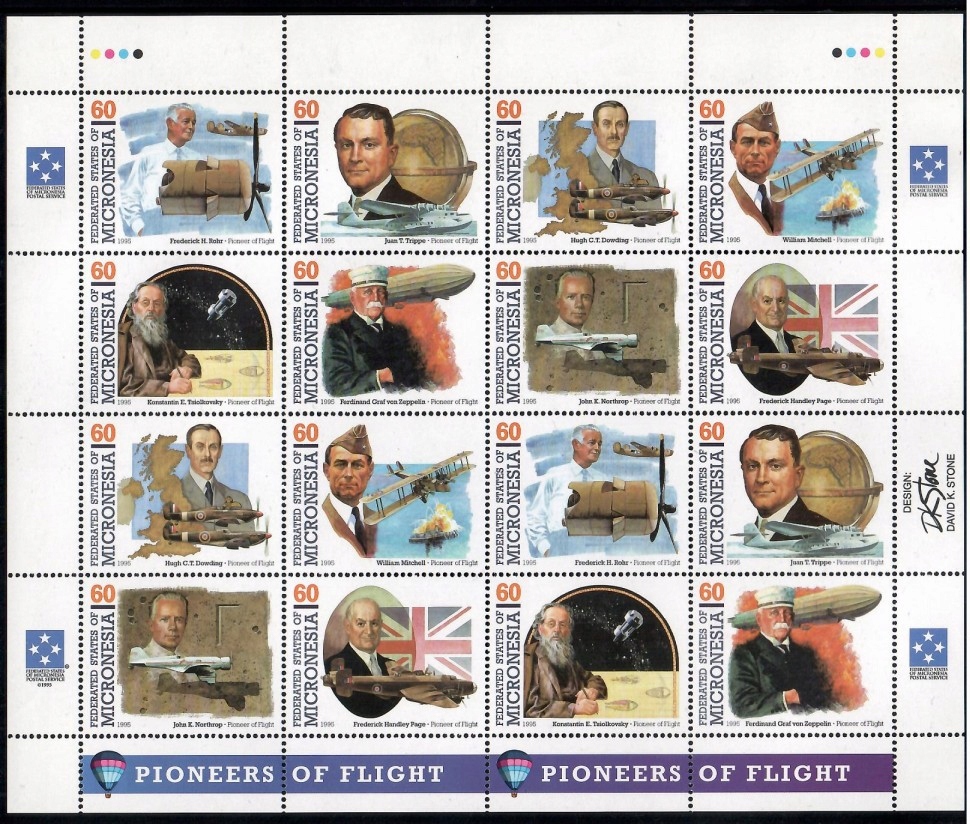 Mikronezja 1995 Mi ark 440-447 Czyste **