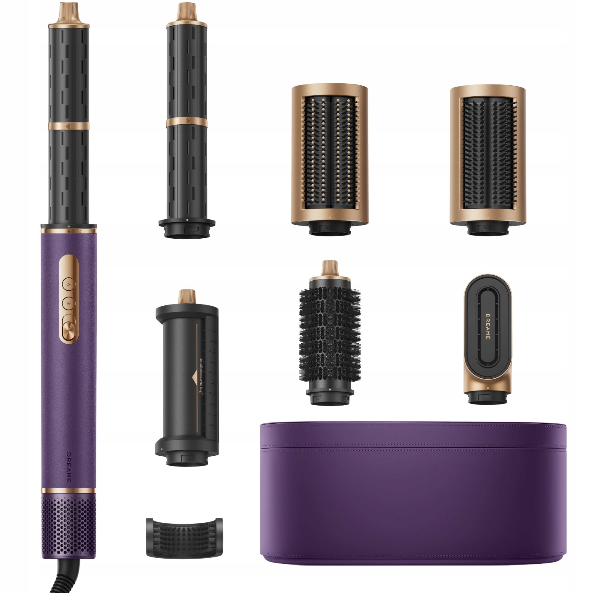 Lokówko-suszarka do włosów Dreame Airstyle Pro 1300W Fioletowa Końcówki