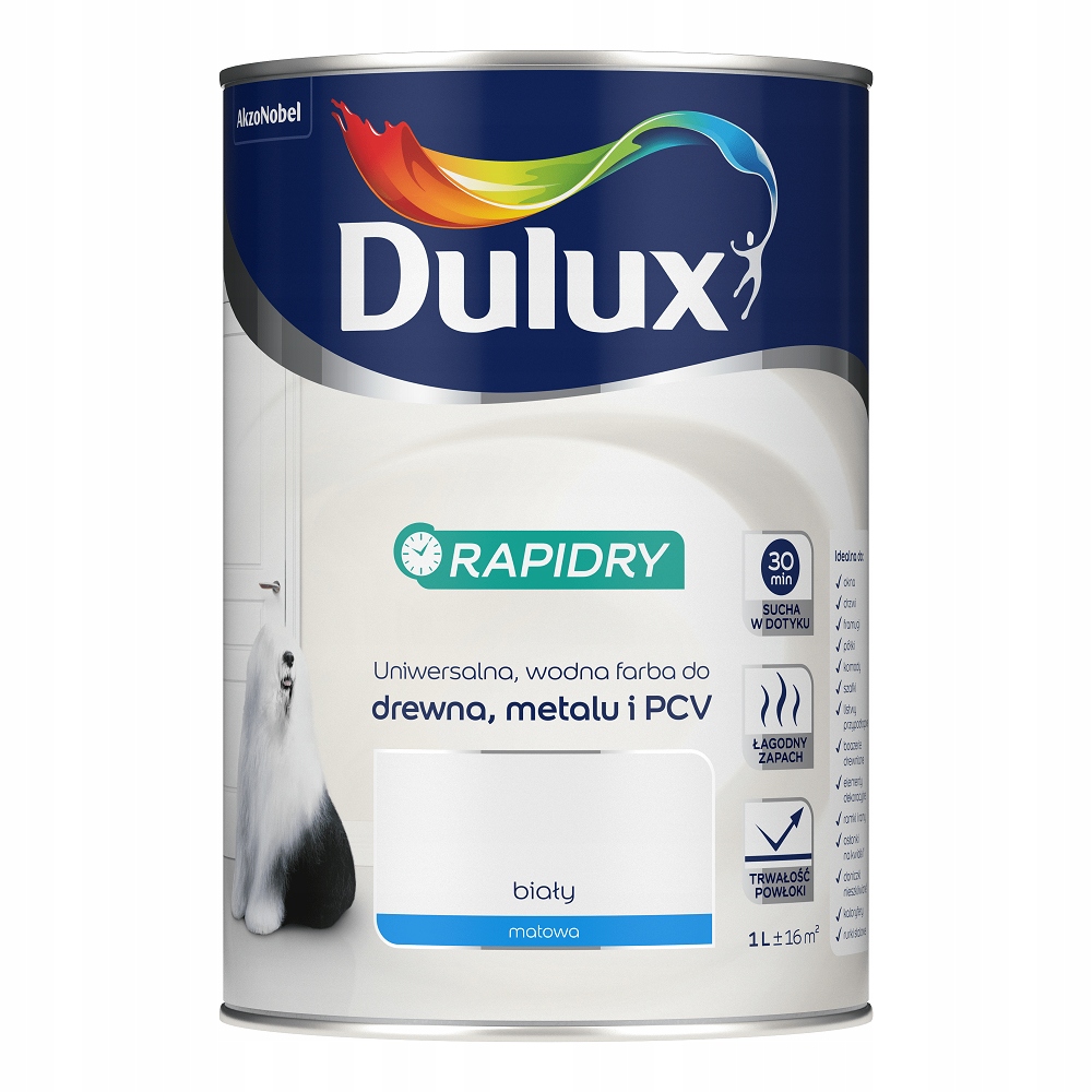 

Farba Dulux Rapidry Biały Mat 1L Nowość!