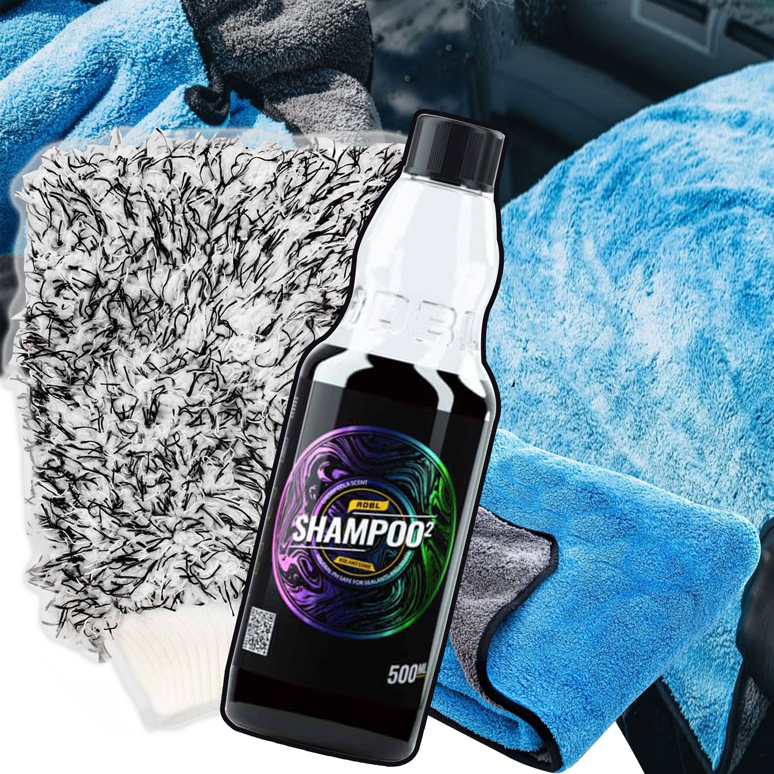 Zestaw Do Mycia Suszenia Auta Rękawica Ręcznik