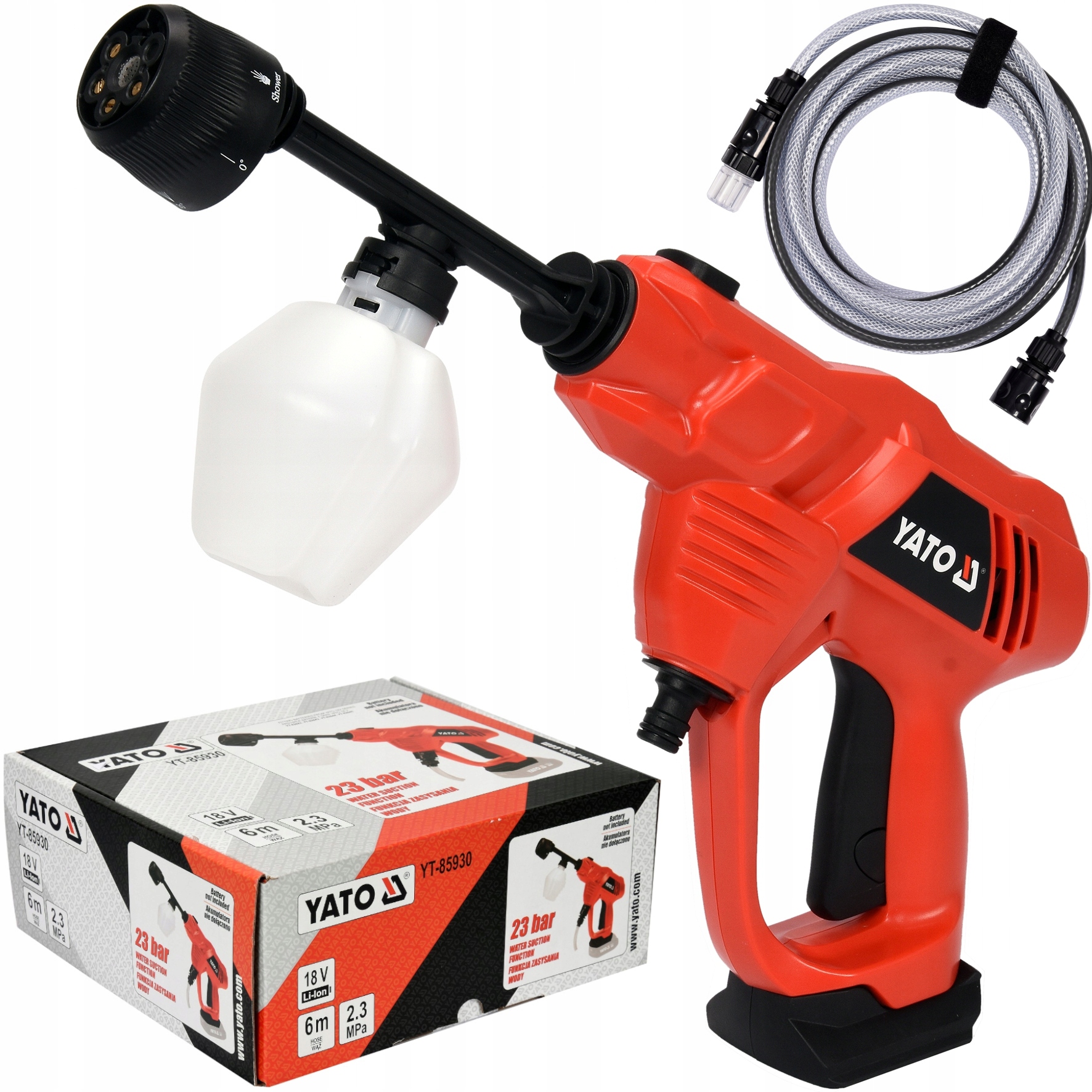 Yato Myjka Ciśnieniowa Akumulatorowa 18V Z Zasysaniem 23 Bar Body Korpus