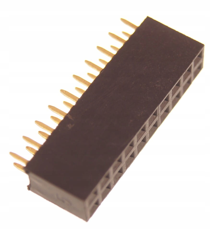 

Goldpin listwa 2x10 żeńska 2,54mm czarna 2 szt.