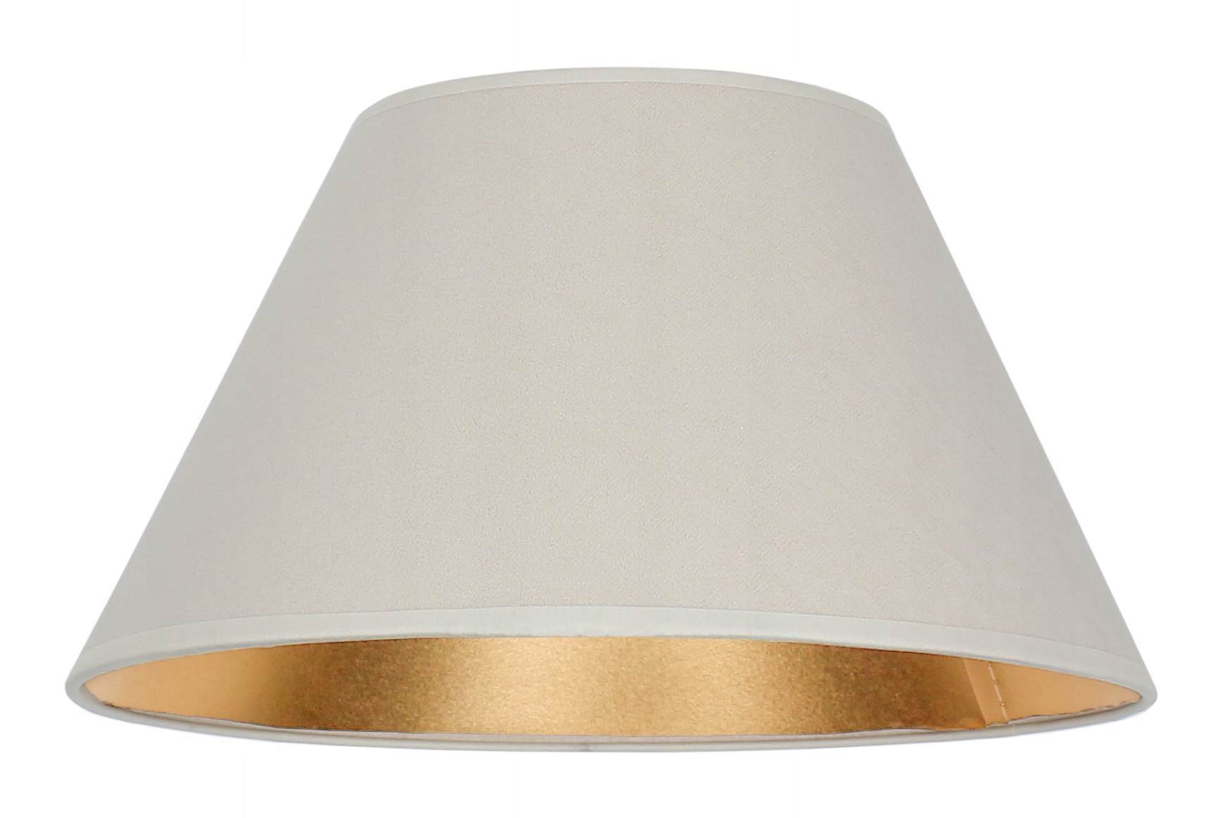Abażur Klosz Premium 20x40x24 Welur Ecru Złoty