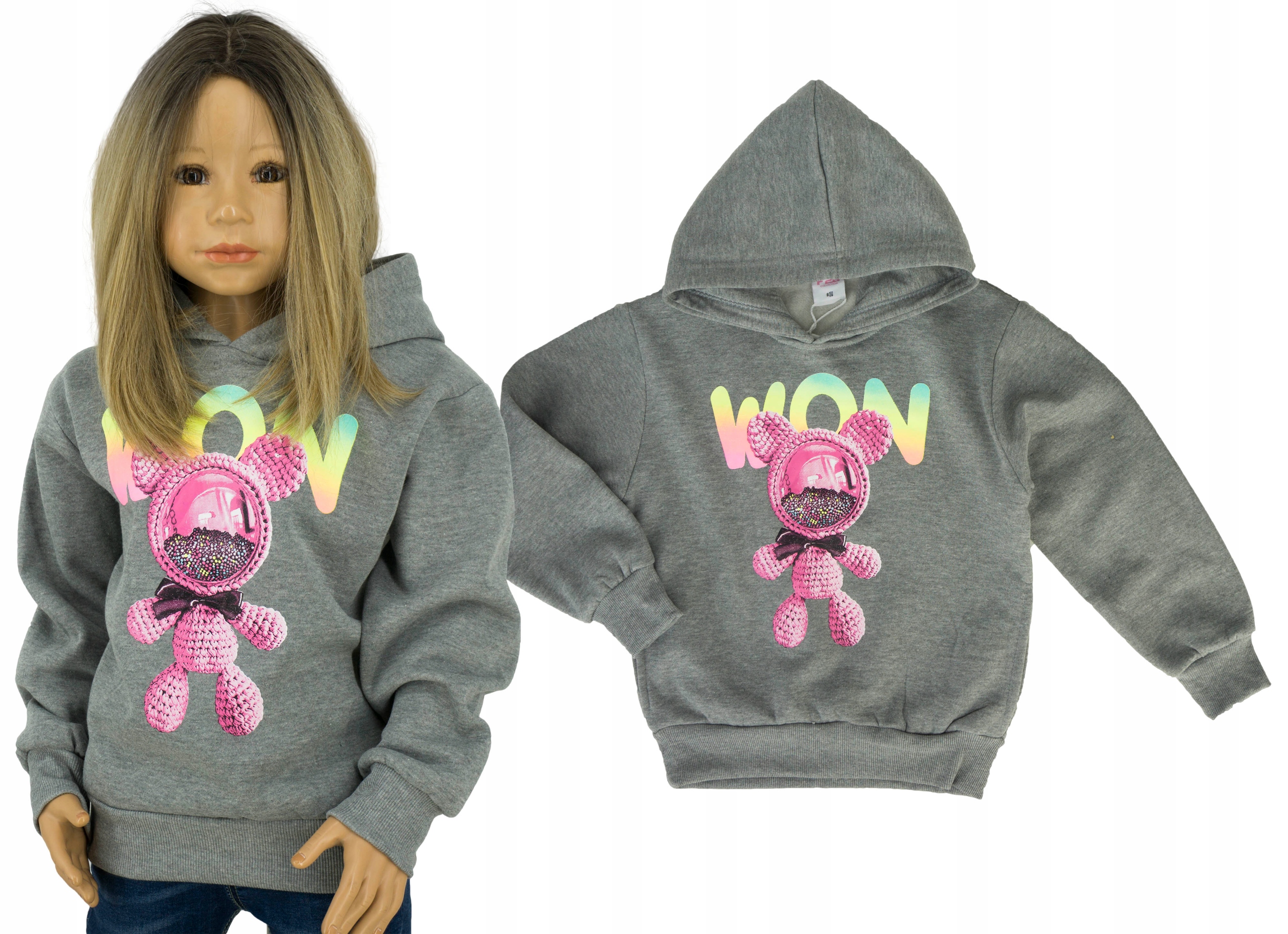 

767 Bluza z kapturem ocieplana rozmiar 134/140