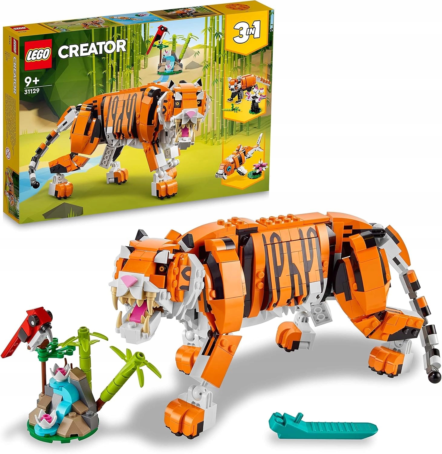 Lego Creator 3v1 Majestátní tygr, Hračka pro 9leté dítě