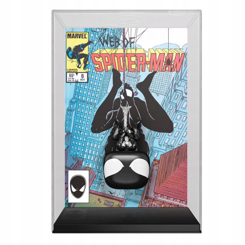 Funko Pop Cover Marvel 71 Black Suit Spider-Man – speciální limitovaná edice