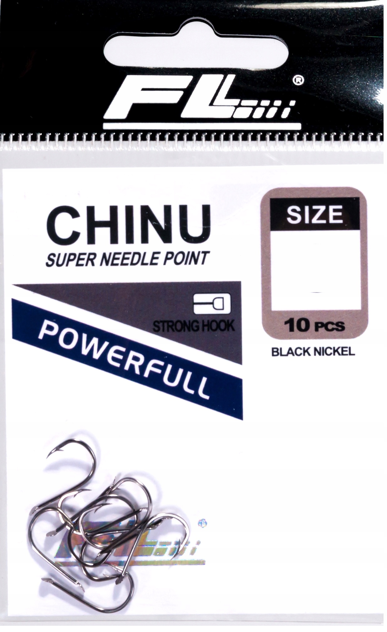 

Haczyki Powerfull Chinu Nr.8 Black Nickel 10 szt