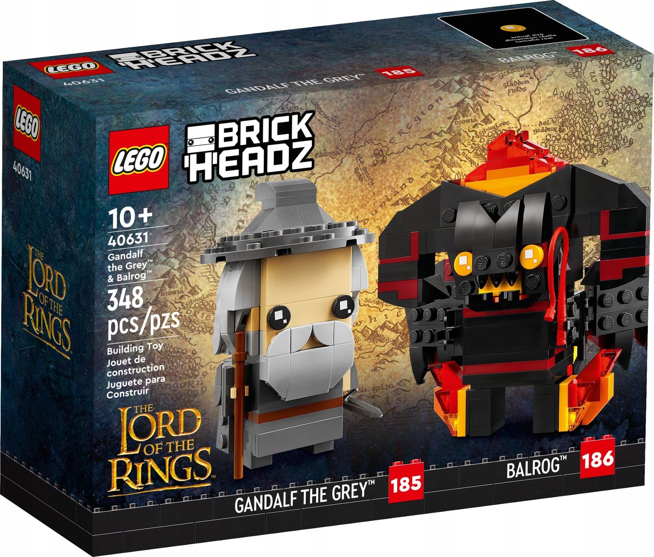 LEGO BrickHeadz LOTR Gandalf Balrog 40631 + Torba LEGO - Klocki na prezent EAN (GTIN) 5702017423814