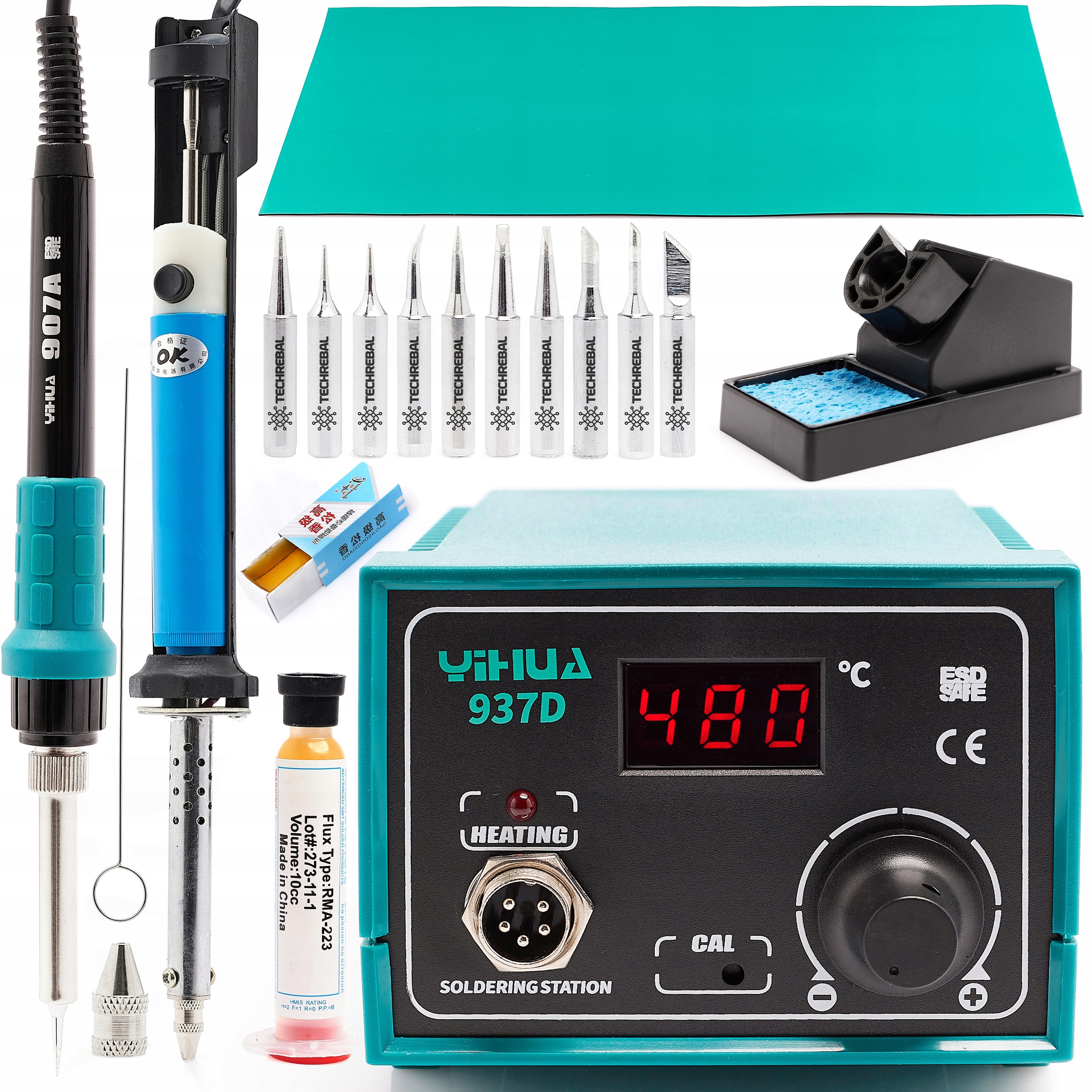 Sada Pájecí Stanice Yihua 937D Odsávač Groty Mata Tavidlo Techrebal