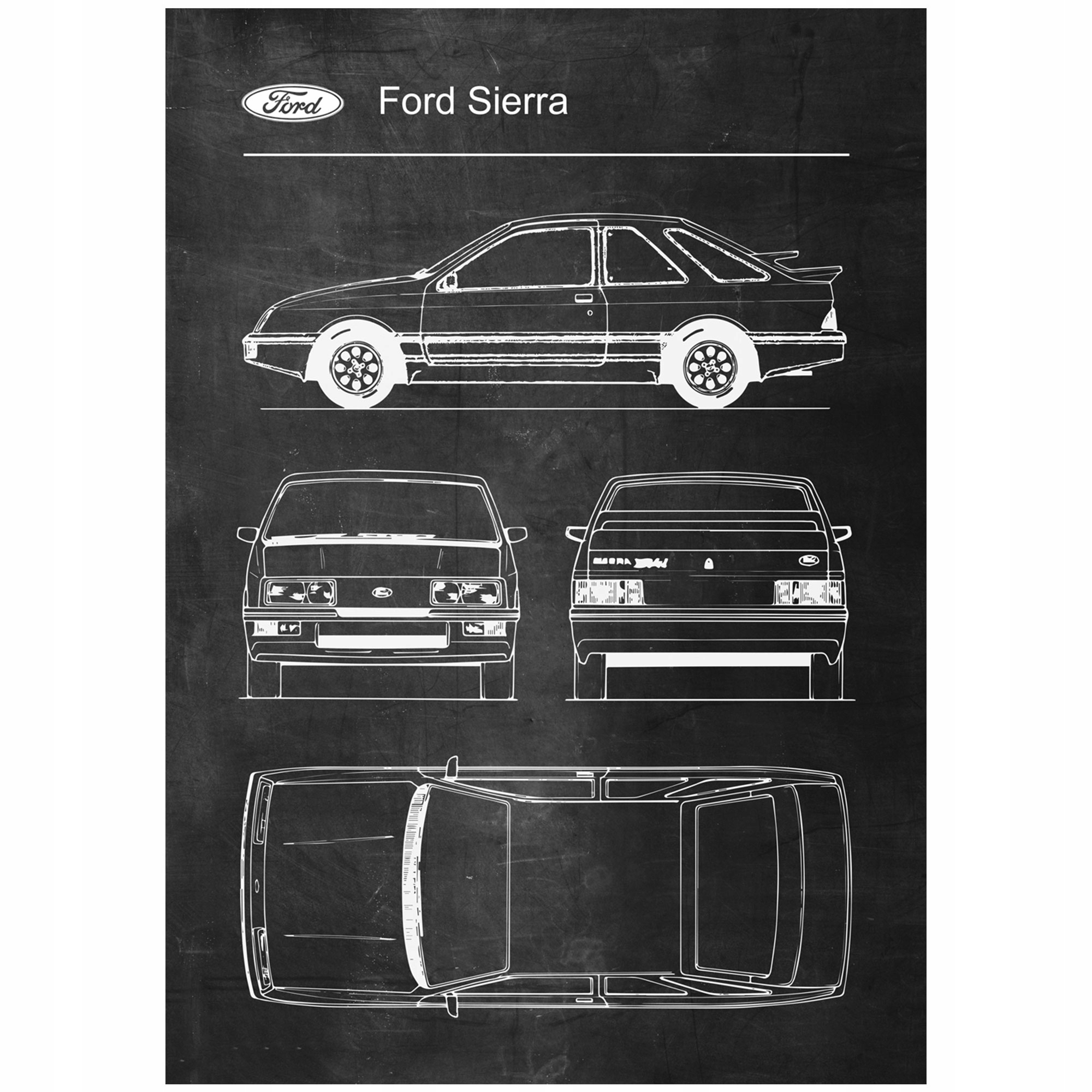 

Plakat Ford Sierra Retro Patent Schemat