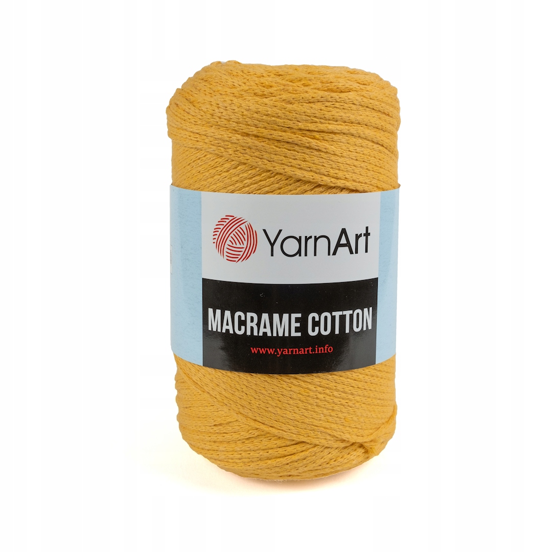 250g sznurek makrama Macrame Cotton żółty 764