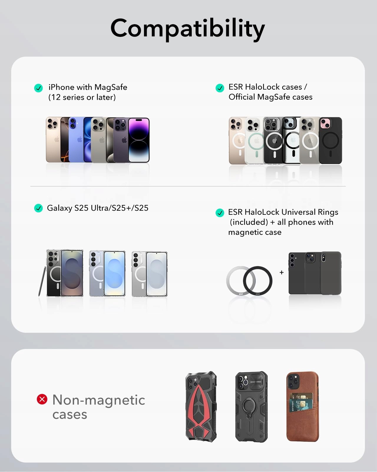 ESR Uchwyt Samochodowy Magnetyczny Do iPhone Android Smartphones — miniatura 8