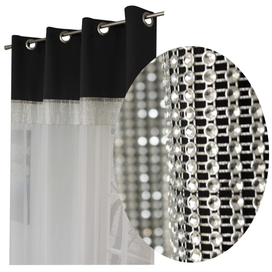 Firana Gotowa Woal Cyrkonie firany 145x250