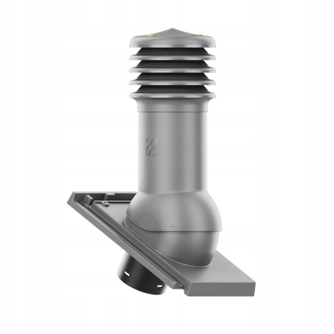 Větrací komín fi125 HiVent střešní taška Creaton Domino Šedá/břidlice