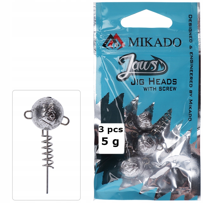 

Główki jig z wkrętem ciężarek korkociąg Mikado 5 g