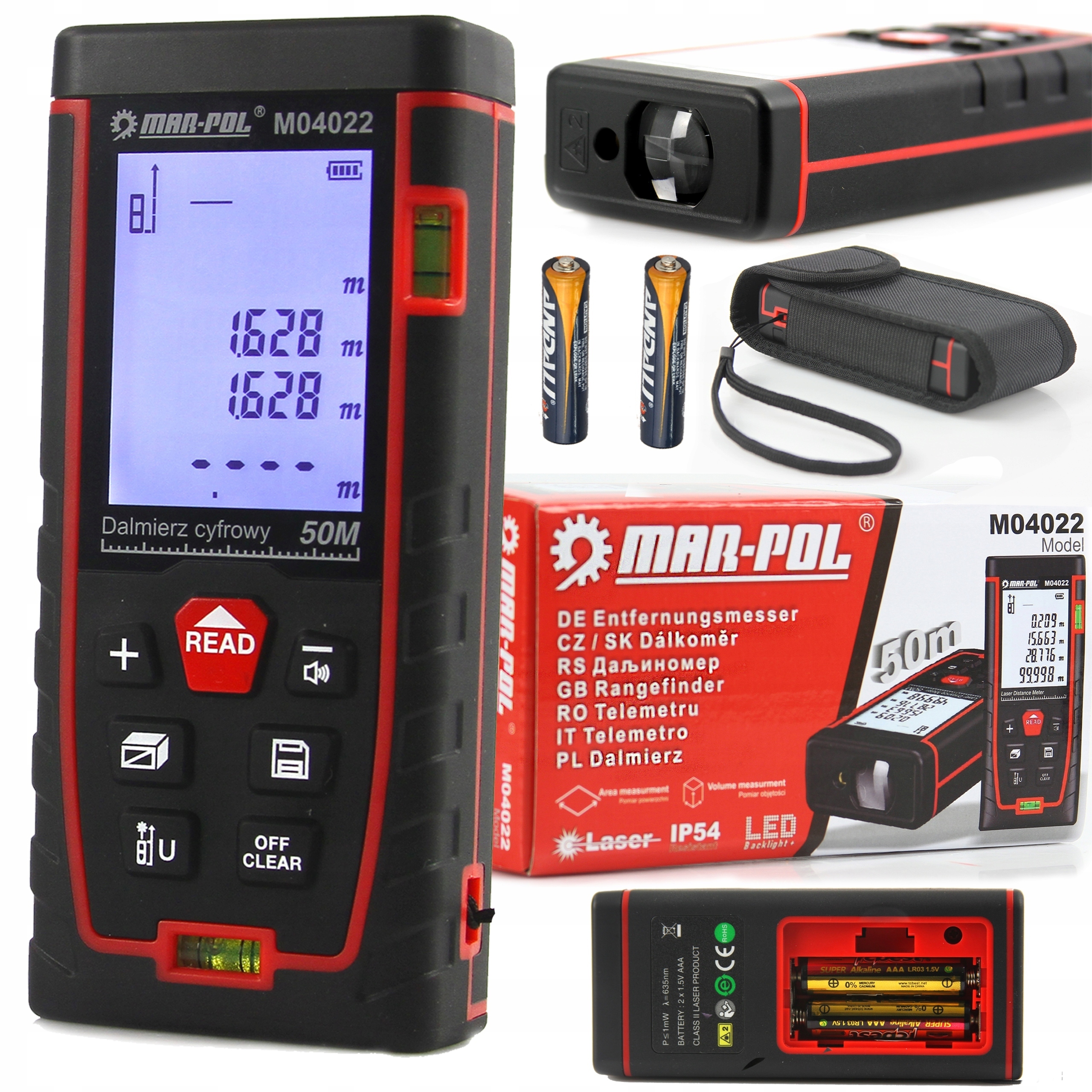 Dalmierz laserowy Miernik Odległości cyfrowy 50M