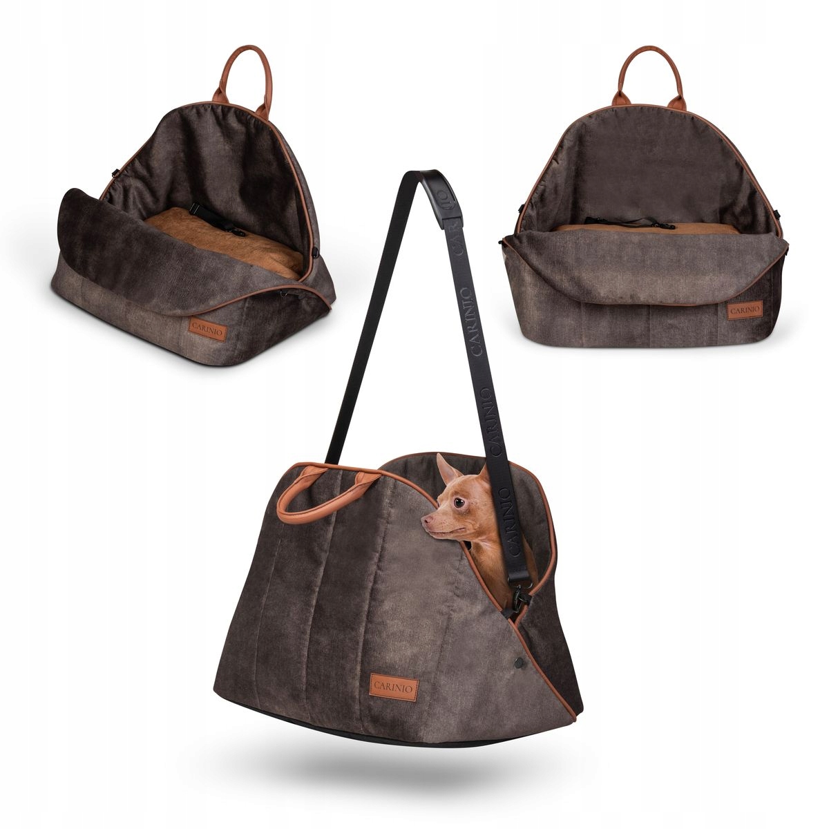 Levně Přepravní taška pro kočku psa Přepravka 3v1 Amis Nosítko Sedačka Pásek