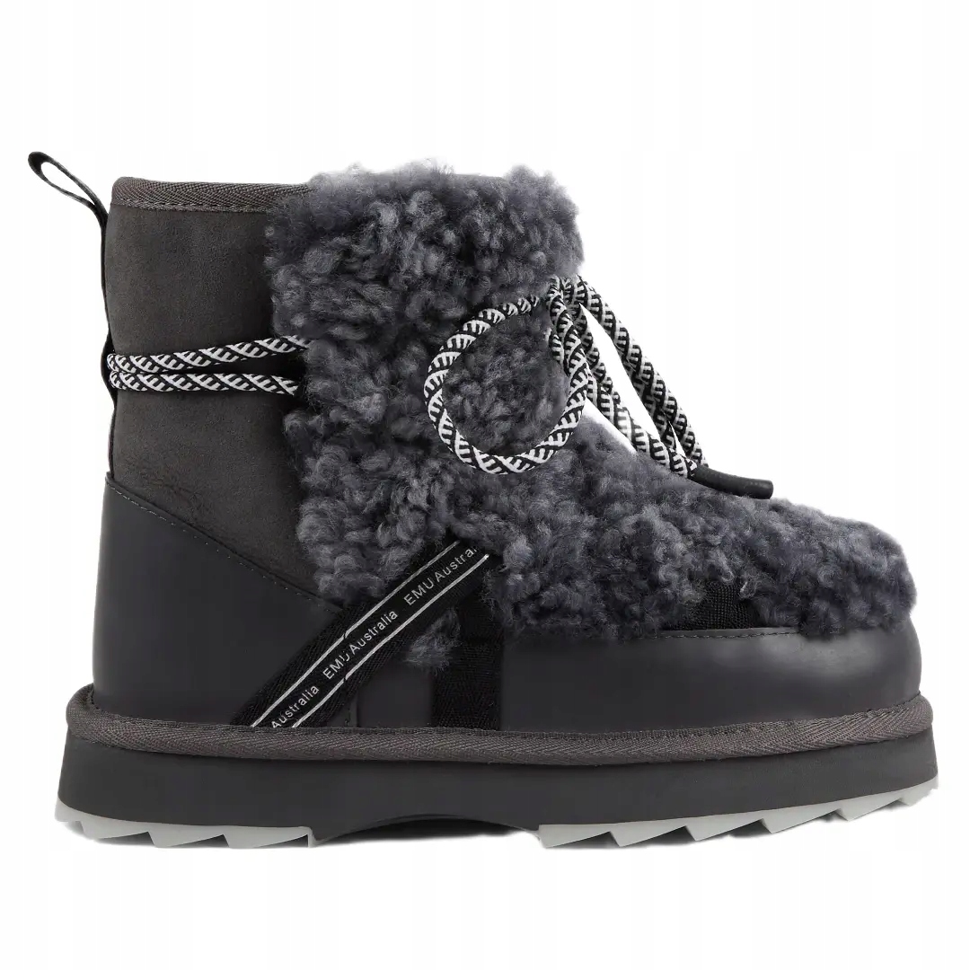 Sněhule Emu Australia Blurred Teddy W13196 charcoal 37, Černá