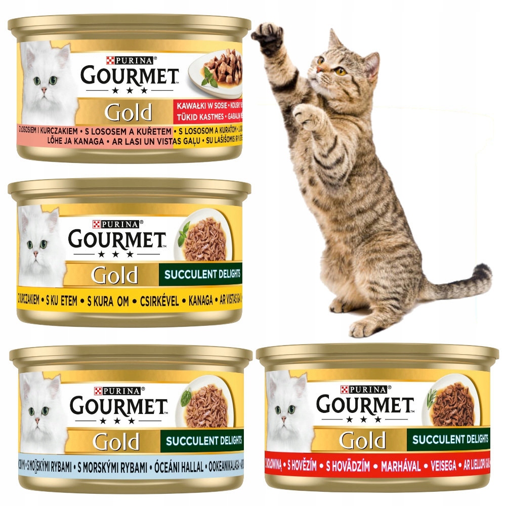 Purina Gourmet MIX Chutí Vlhké Krmivo Krmivo Pro Kočky 48x85g
