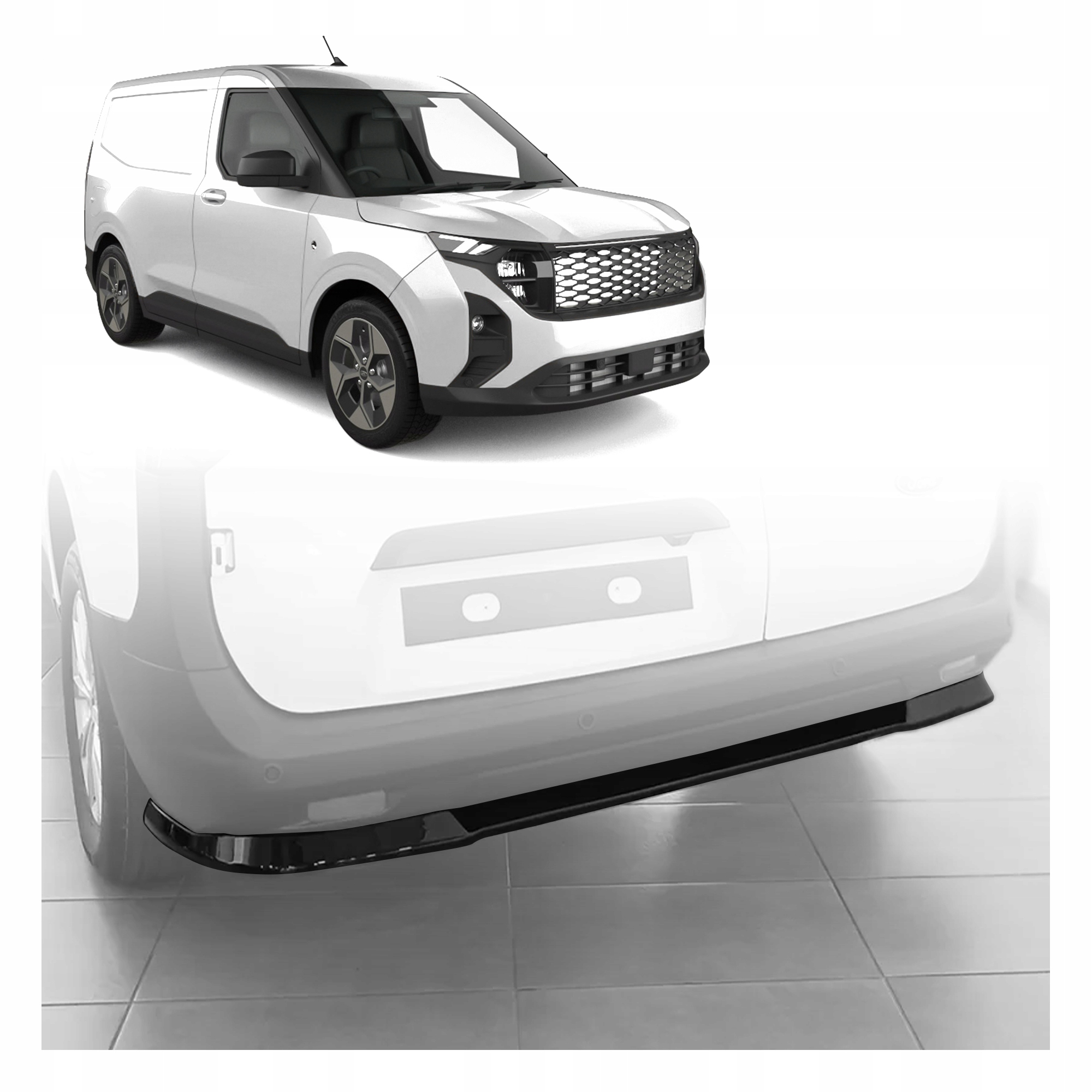 Kryt zadního nárazníku difuzér pro Ford Transit Courier II 2023-