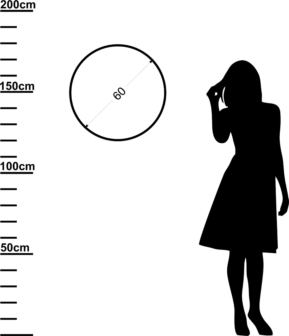 Lustro LED Podświetlane Koło Okrągłe Bez Ramy 60 Kształt koło