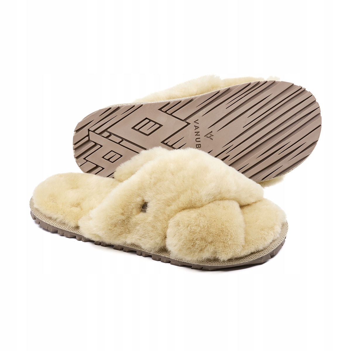 Dámské pantofle Horalské Pantofle Loutky Vlněné teplé Šampaňské vel 38