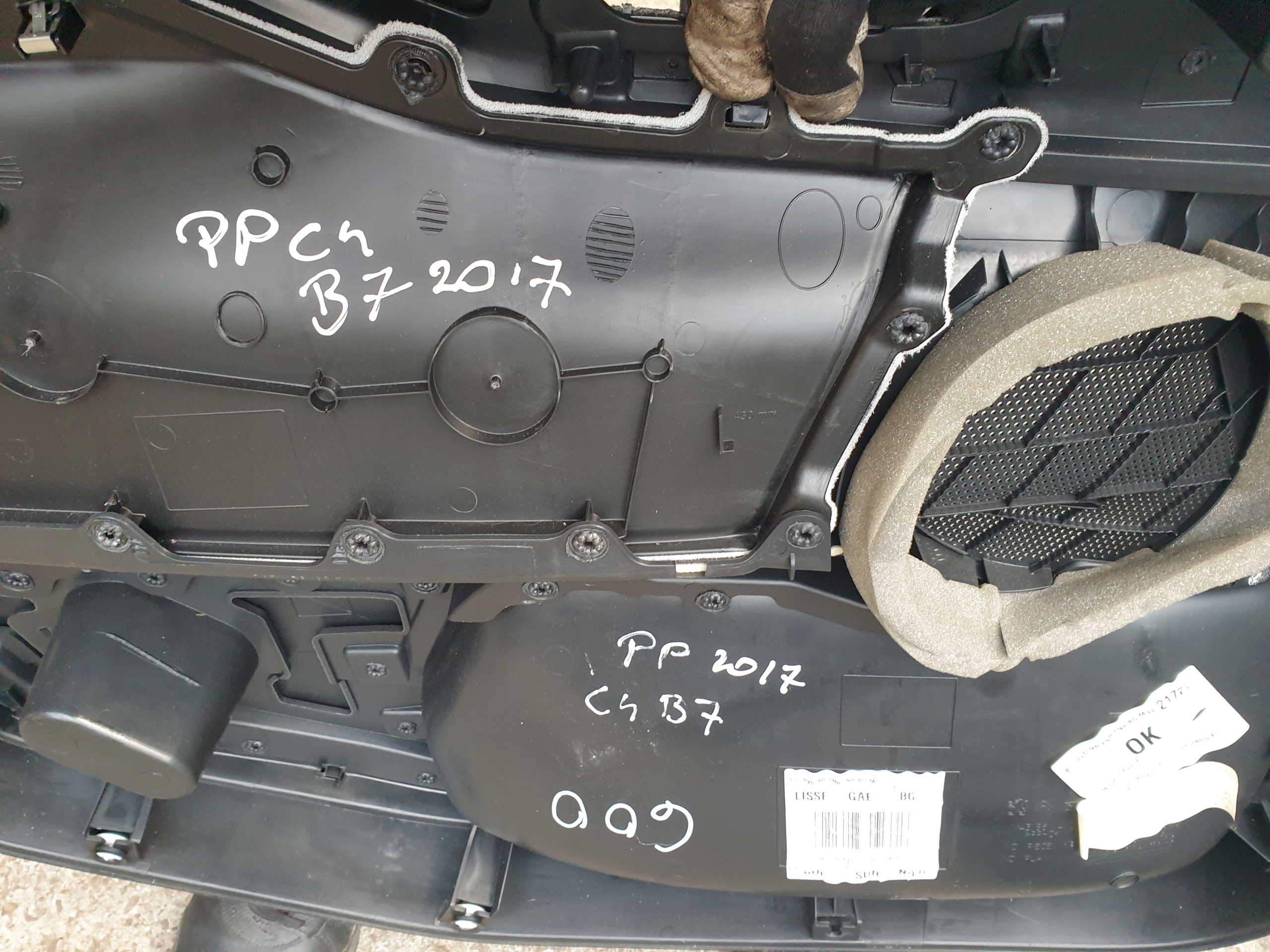 upholstery side door CITROEN C4 B7 II 2010-2017