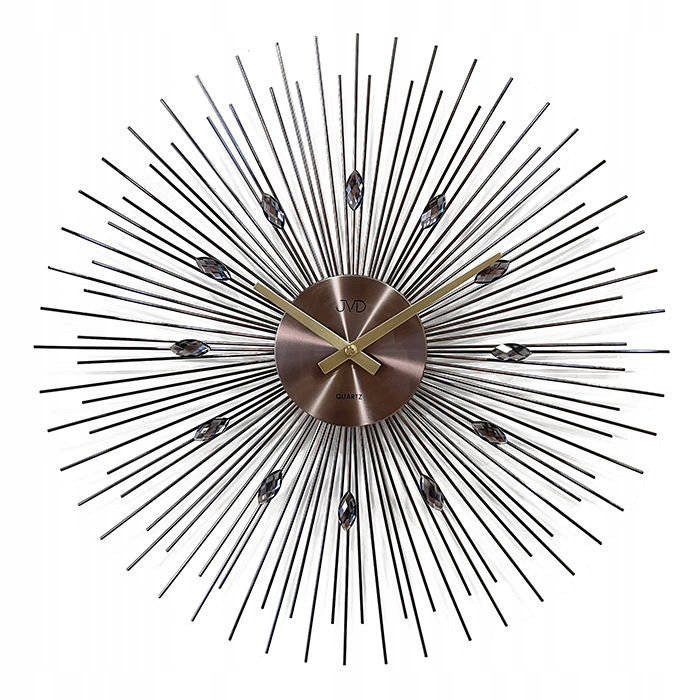 Efektný Nástenný Hodinový Stroj S Kryštálikmi Jvd HT431.2