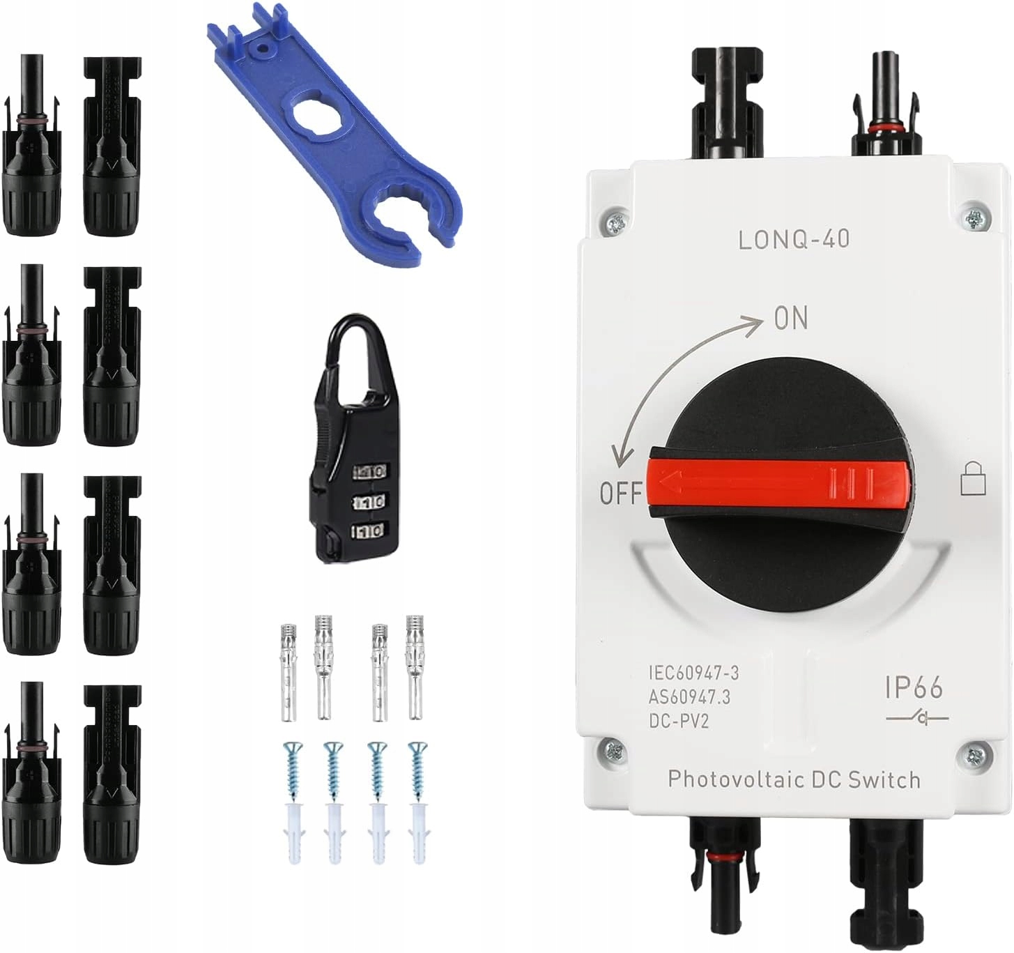 Připojovací spínač pro fotovoltaiku DC Pv 32A 1000V LONQ-40