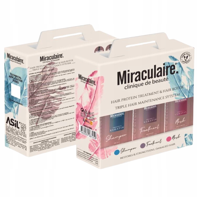 Nishlady Keratin Hair Protein Treatment Keratinový Set Na Vlasy 3x475 Ml