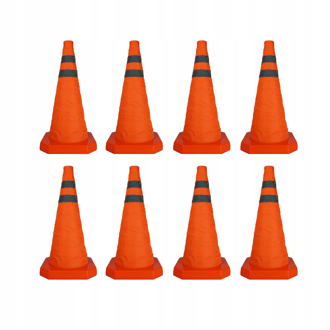 Skládací silniční pacholek Reflexní Sloupek Výstražný kužel 10x