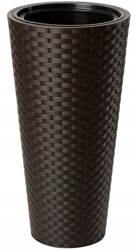 

Doniczka Rattana Slim okrągła 30 ciemny brąz Form-