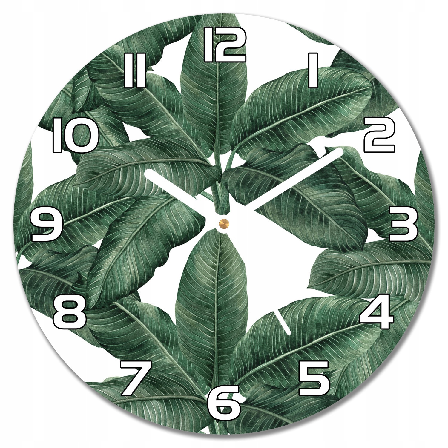 

Nowoczesny wiszący zegar Liść bananowy f30 cm