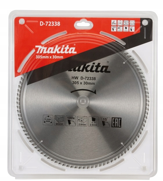 Makita kotouč pilový dřevo 305x2.8x30 mm 100 zubů D-72338