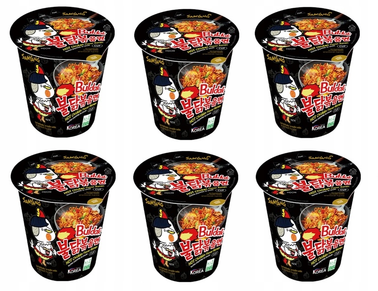 6 x 70 g Samyang Buldak Ramen Hot Chicken Original Cup Karton